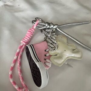 Pink Kids Shoe Keychain
